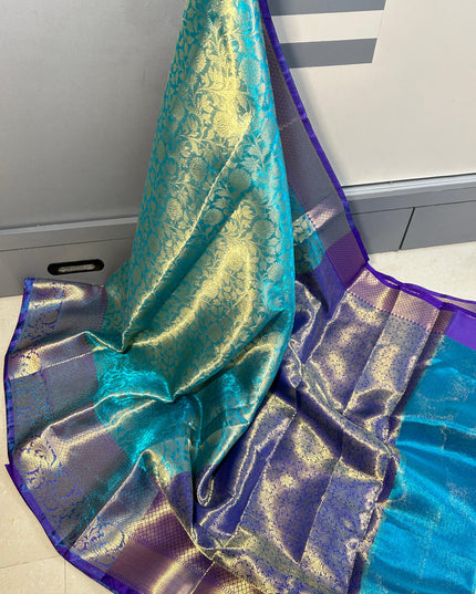 BANARASI  KANCHIPURAM ZARI TISSUE  VASKAT  SAREE
