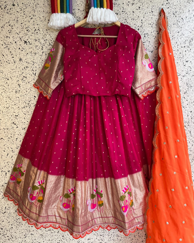 Viscose Dola  Silk With Embroidery Cut Work Lace Lehengha