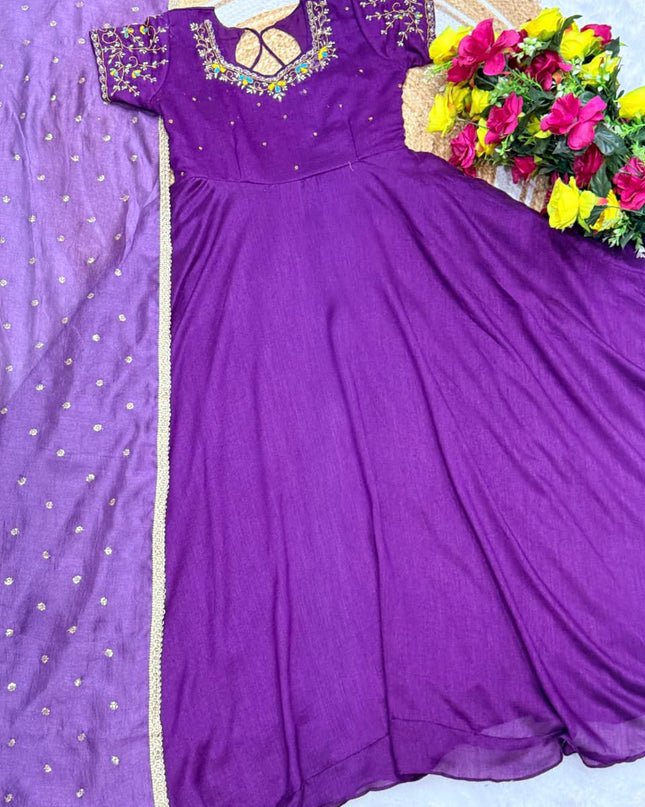 Vichitra Silk Gowns