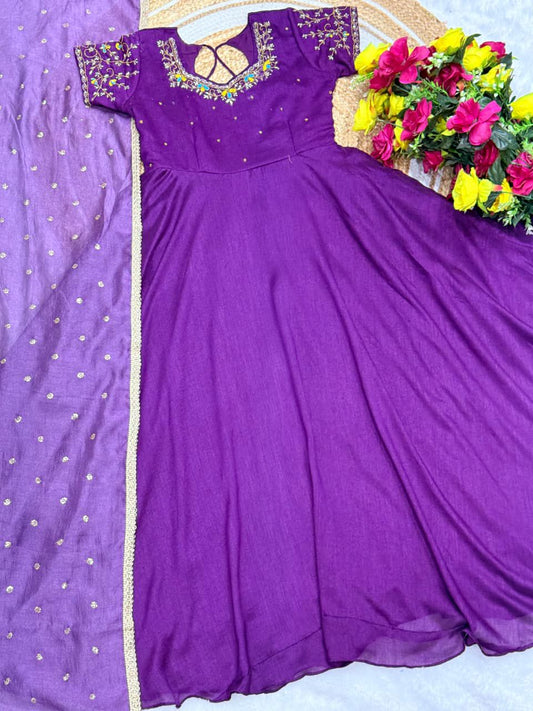 Vichitra Silk Gowns