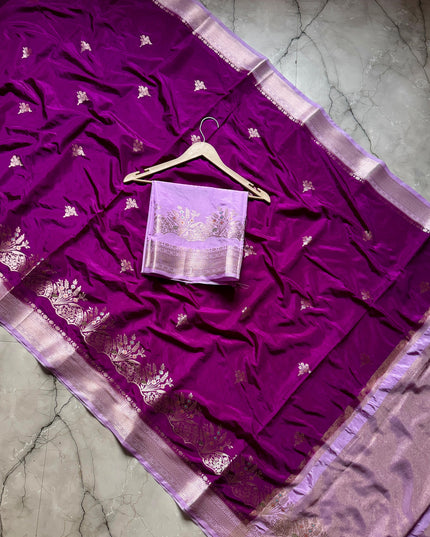 Banarasi handloom row mango silk dyble fabric Sarees