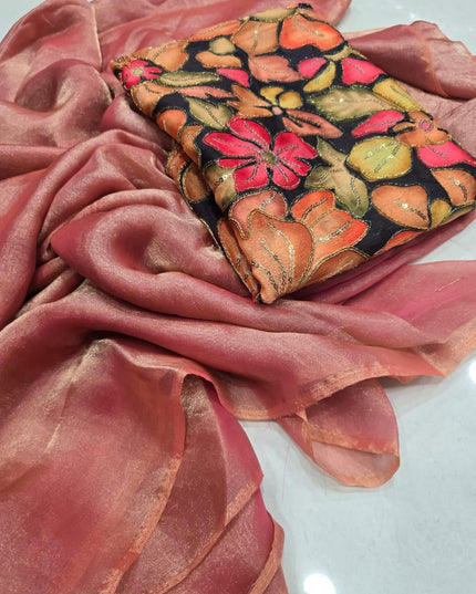 Fendy Sattin Dual Shad Saree