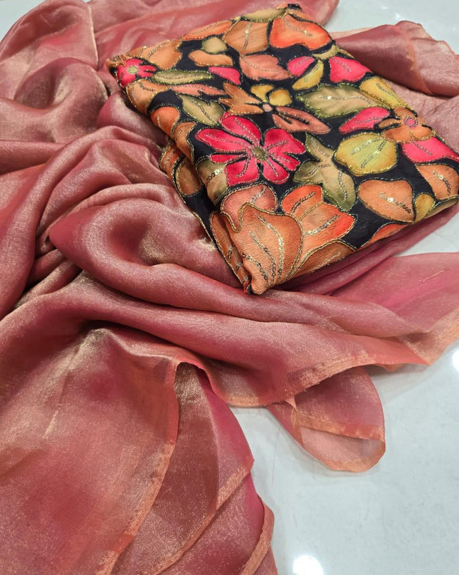 Fendy Sattin Dual Shad Saree