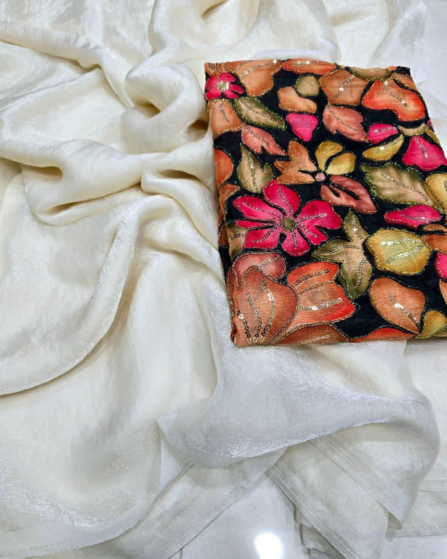 Fendy Sattin Dual Shad Saree