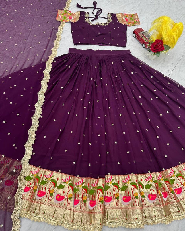 Georgette Lehenga