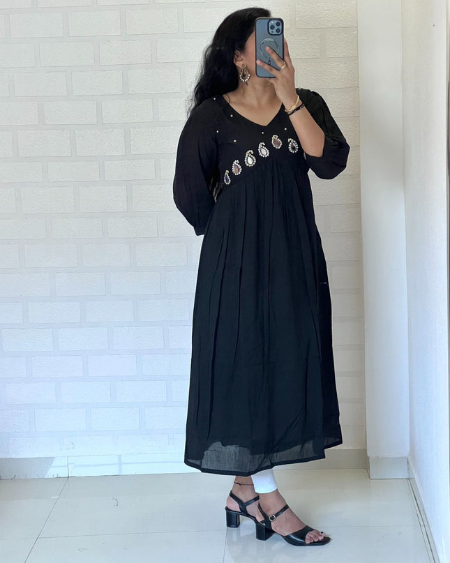 Pure Soft Mul Cotton Maggam work Kurti Collection