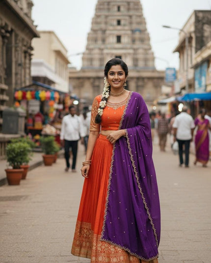 Pure Viscose Silk Lehenga