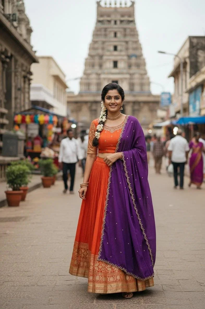 Pure Viscose Silk Lehenga