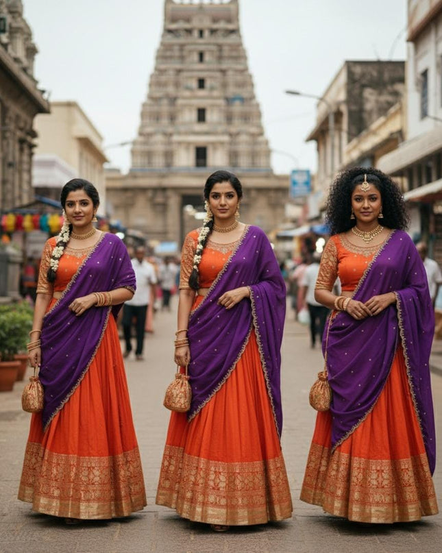 Pure Viscose Silk Lehenga