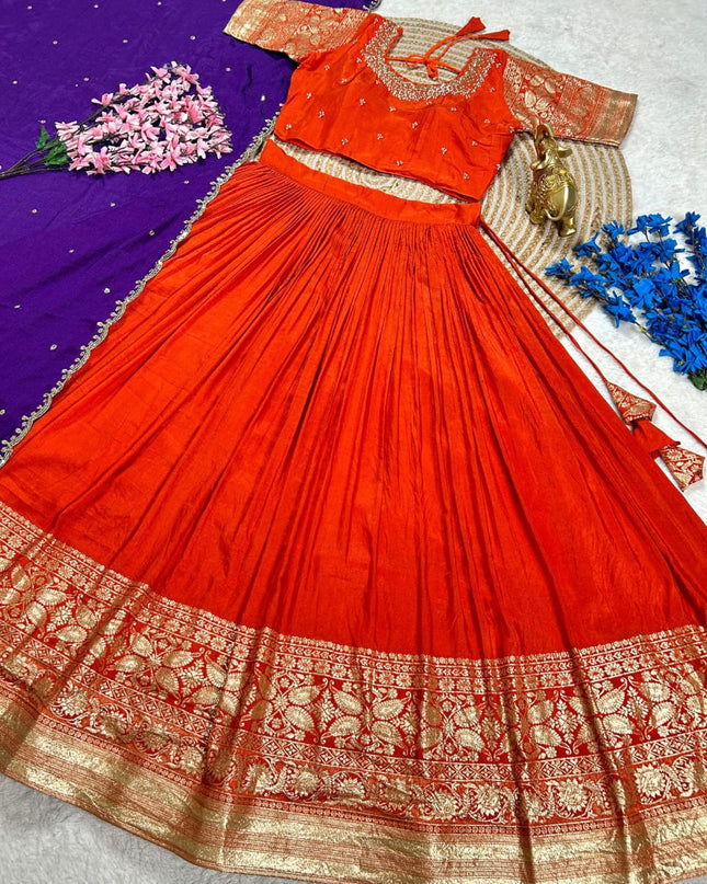 Pure Viscose Silk Lehenga