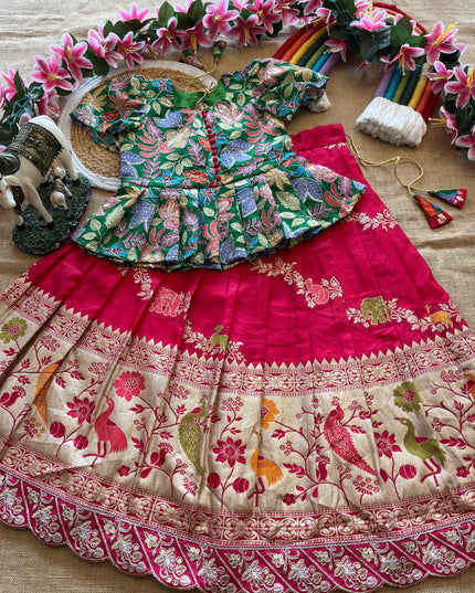 Jungle Theme Kids Lehengas