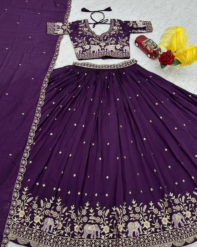 Vichitra Silk Lehenga