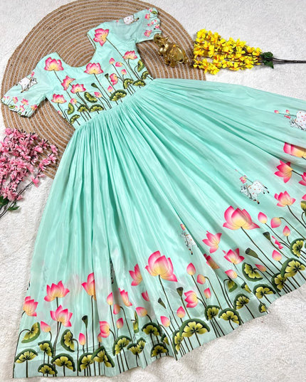 Lotus Gown And  Dupatta