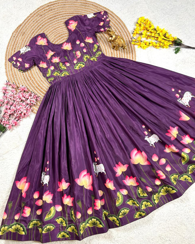 Lotus Gown And  Dupatta