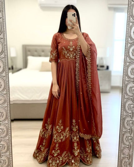 Elegant full-length maxi gown