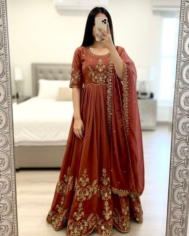 Elegant full-length maxi gown