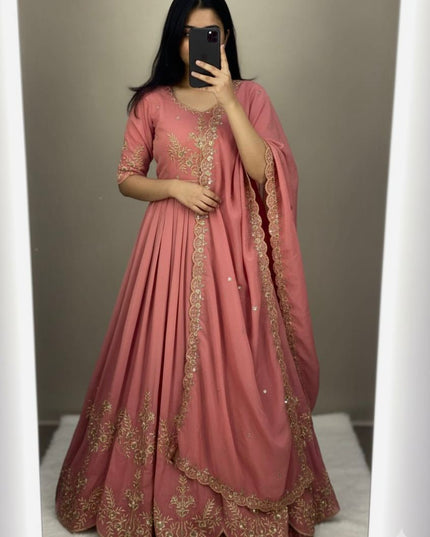 Elegant full-length maxi gown