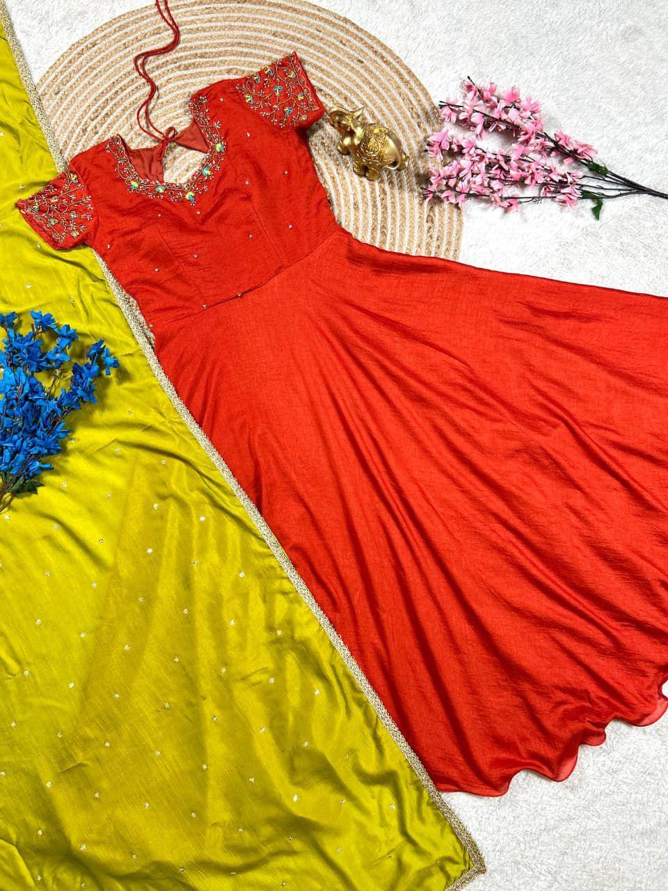 Maggam Work Long Gowns