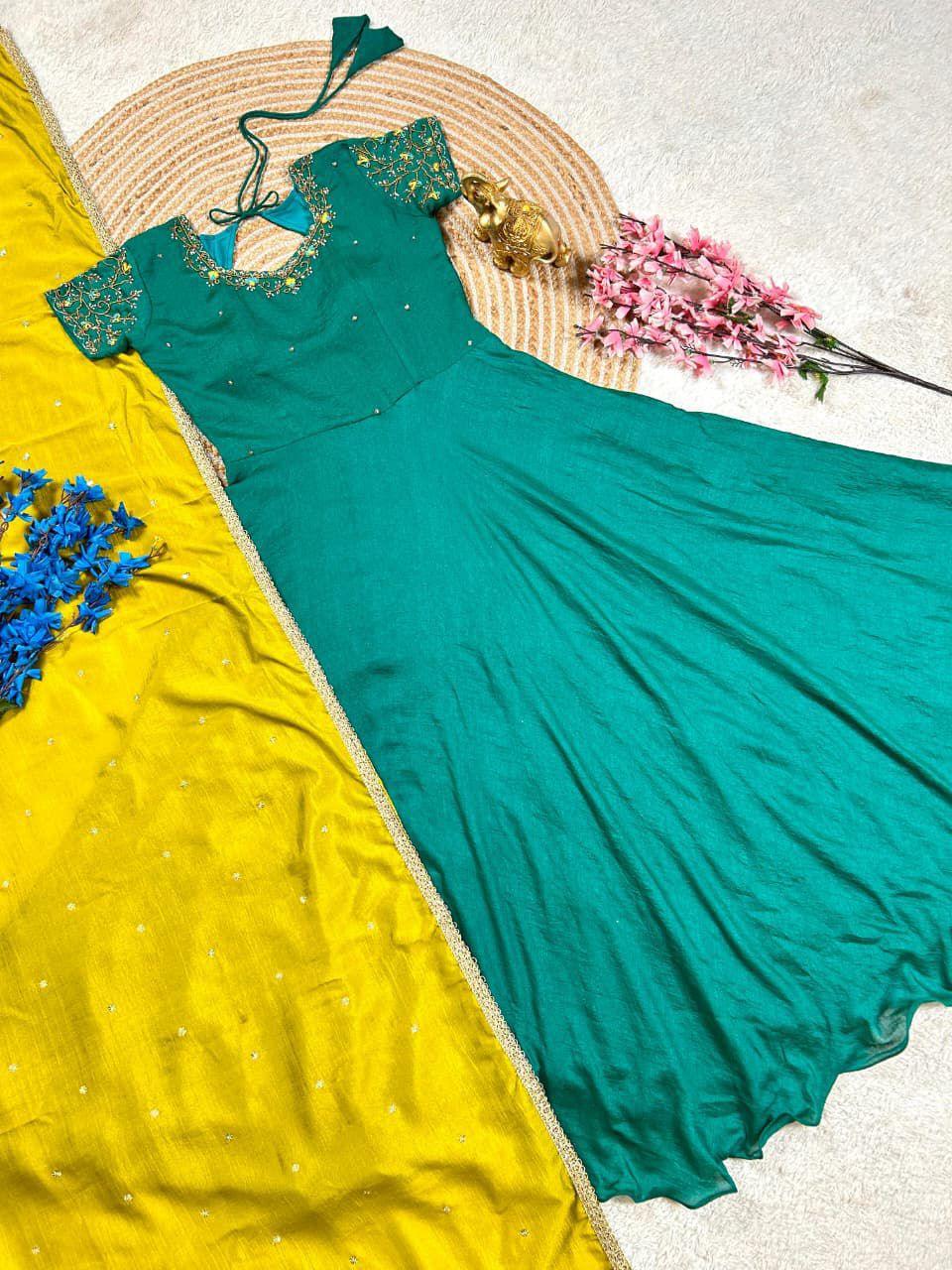 Maggam Work Long Gowns