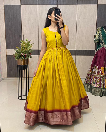 Pankhudi present haldi special overcoat Gown