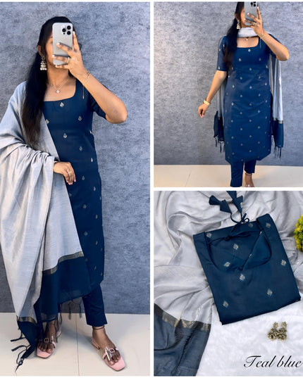 Premium Quality Silk cotton 3 piece set