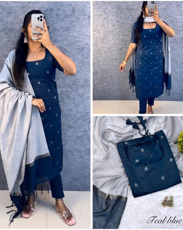 Premium Quality Silk cotton 3 piece set