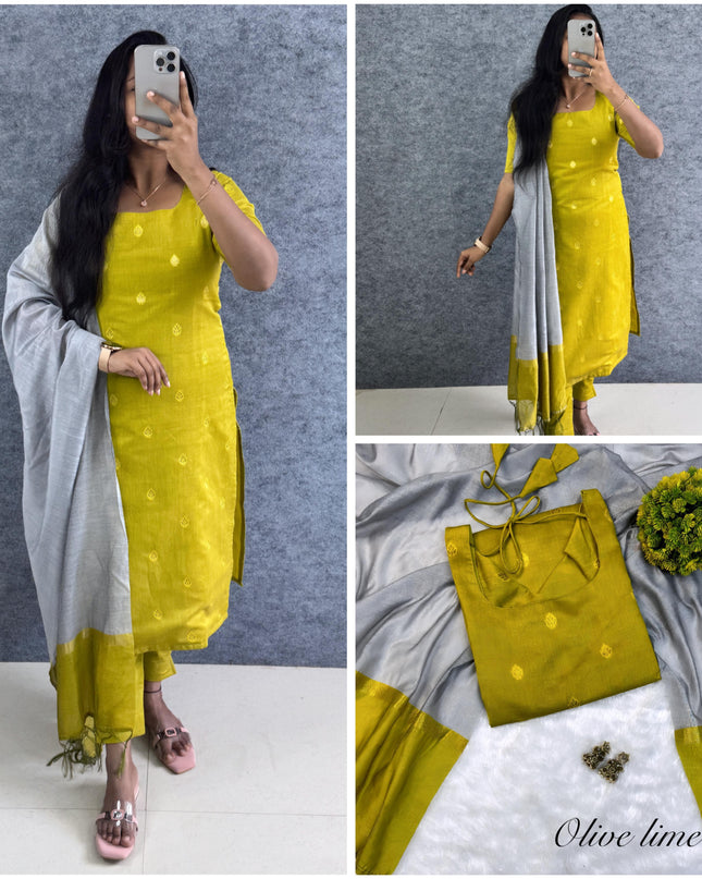 Premium Quality Silk cotton 3 piece set