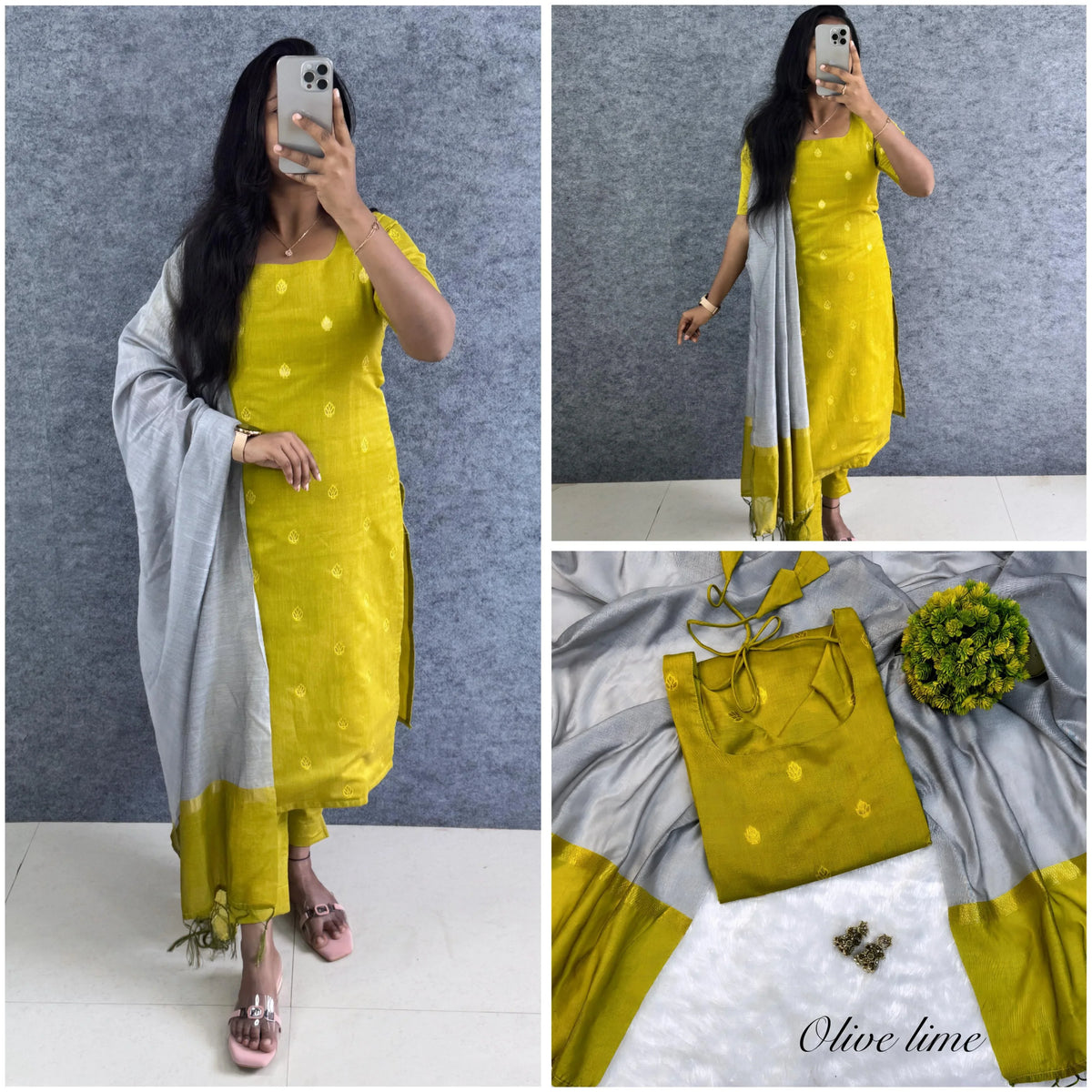 Premium Quality Silk Cotton 3 Piece Set