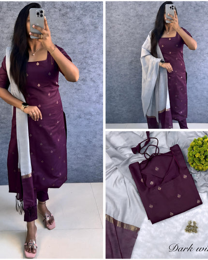 Premium Quality Silk cotton 3 piece set