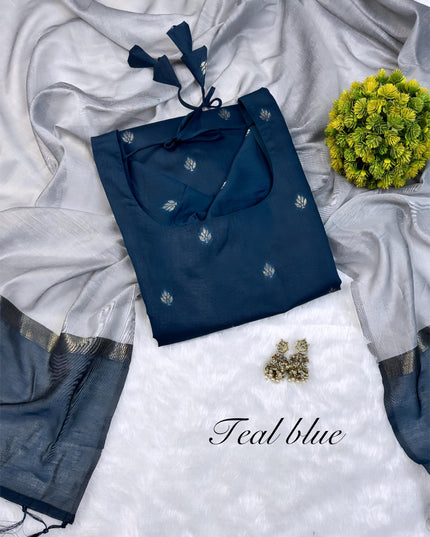 Premium Quality Silk cotton 3 piece set