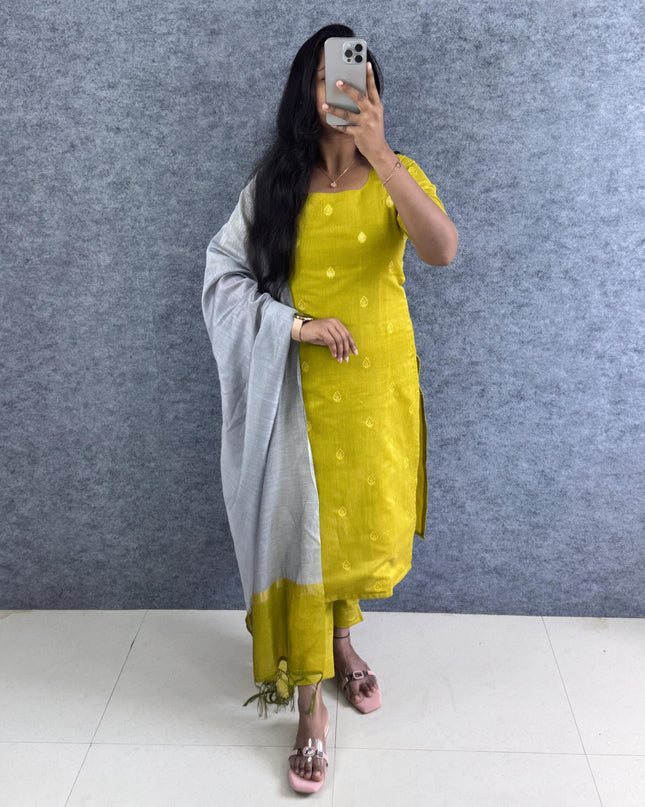 Premium Quality Silk cotton 3 piece set