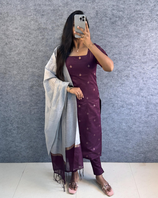 Premium Quality Silk cotton 3 piece set