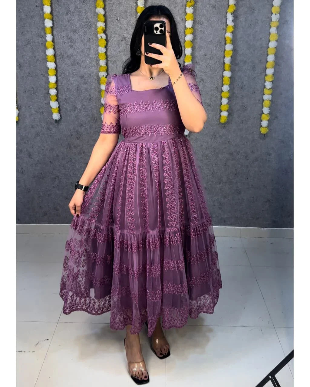 Sequin Work Frocks