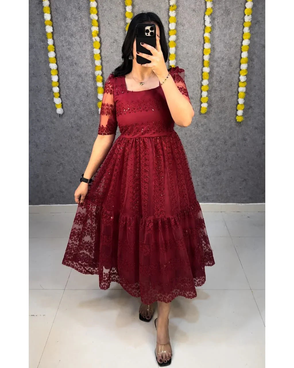 Sequin Work Frocks