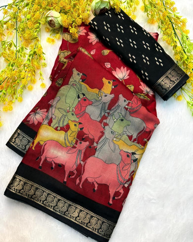 Soft mul mul cotton silk sarees