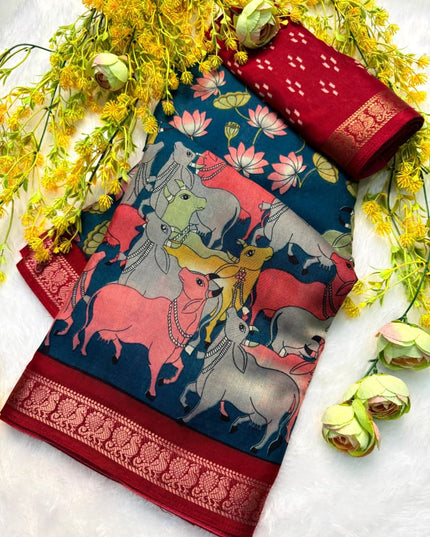 Soft mul mul cotton silk sarees