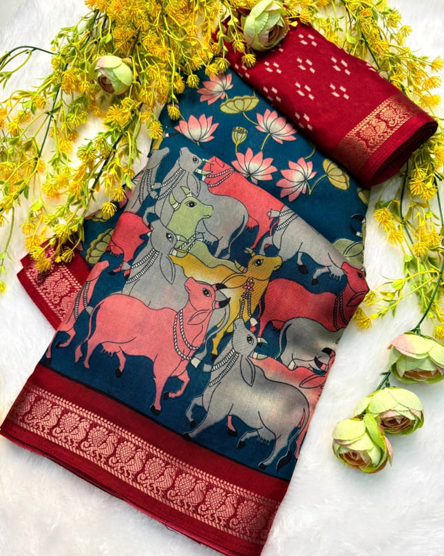 Soft mul mul cotton silk sarees