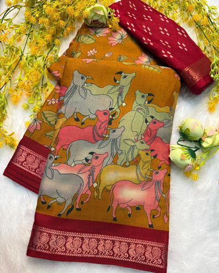 Soft mul mul cotton silk sarees