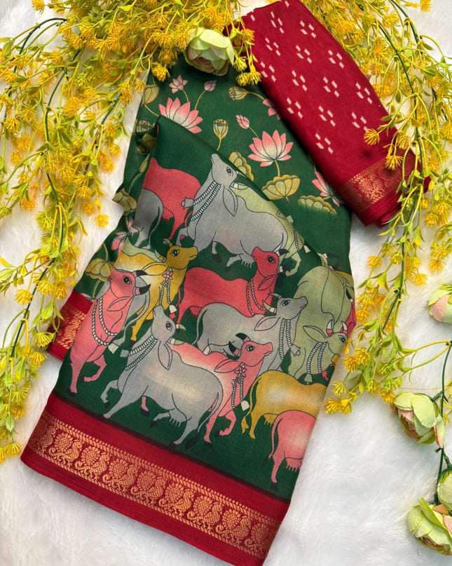 Soft mul mul cotton silk sarees