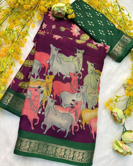 Soft mul mul cotton silk sarees