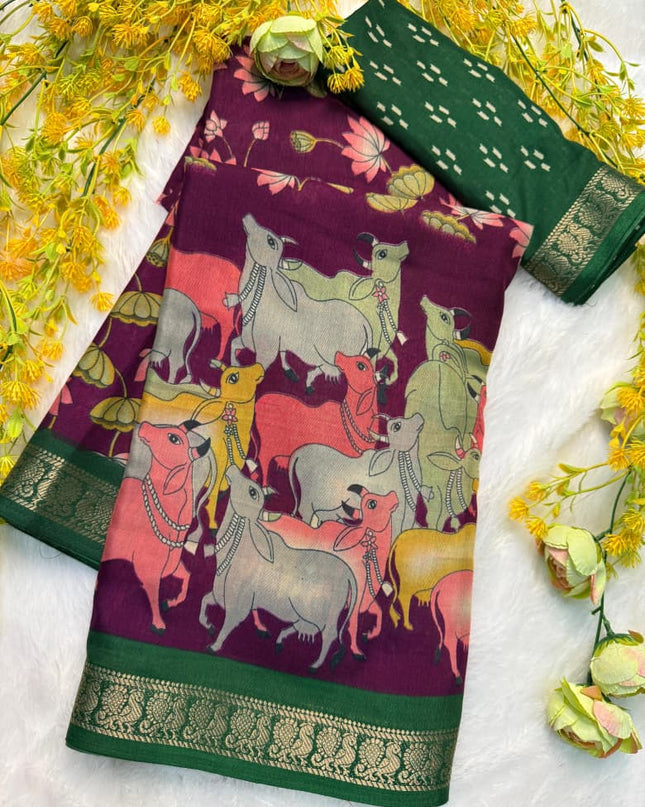 Soft mul mul cotton silk sarees