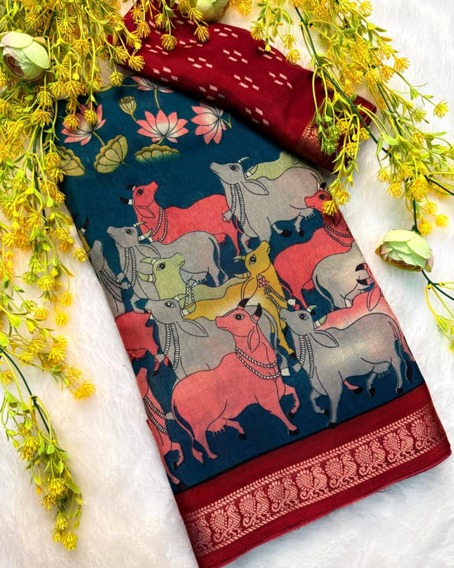 Soft mul mul cotton silk sarees