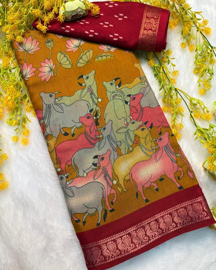 Soft mul mul cotton silk sarees