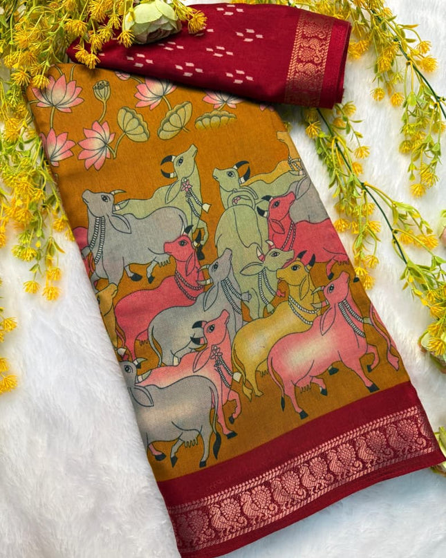 Soft mul mul cotton silk sarees