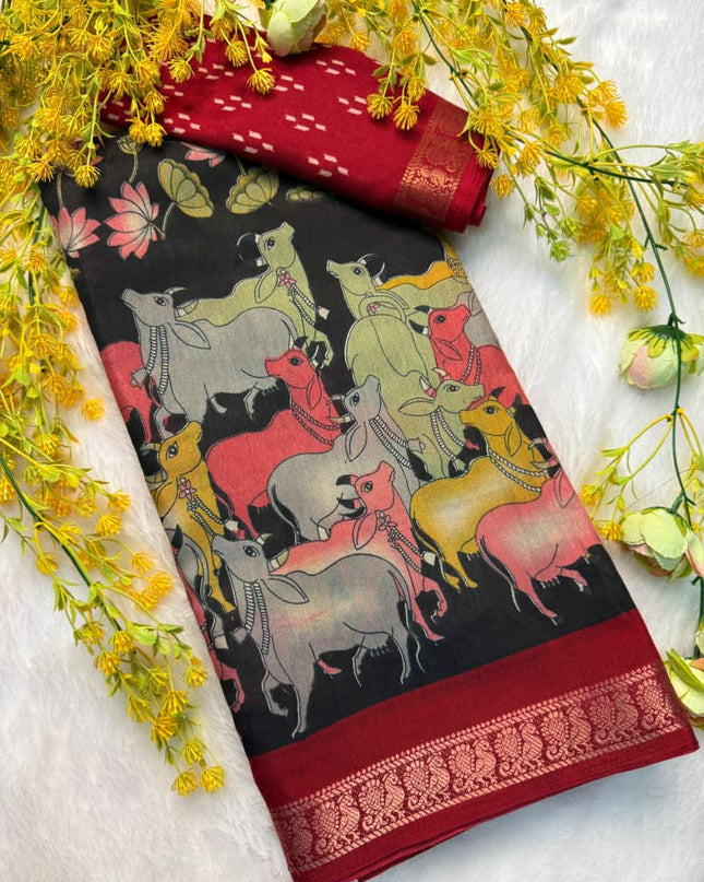 Soft mul mul cotton silk sarees