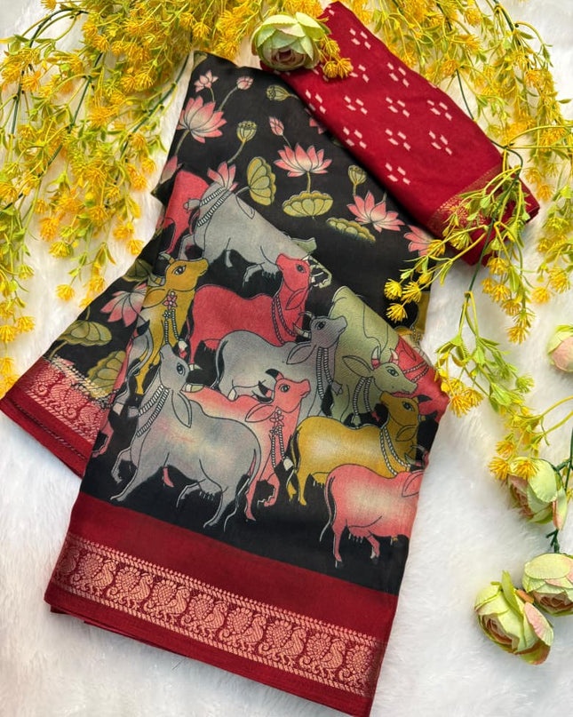 Soft mul mul cotton silk sarees