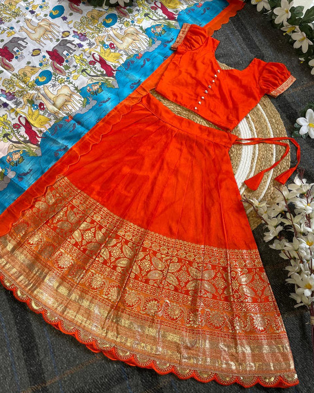 Kalamkari Kids Half-saree