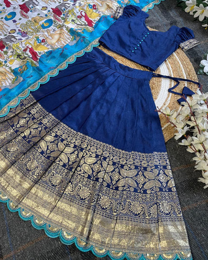 Kalamkari Kids Half-saree