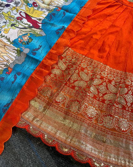 Kalamkari Kids Half-saree