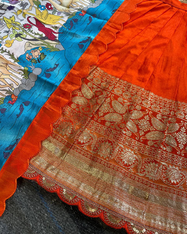 Kalamkari Kids Half-saree
